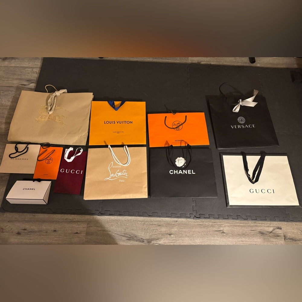 Luxury designers shopping bags